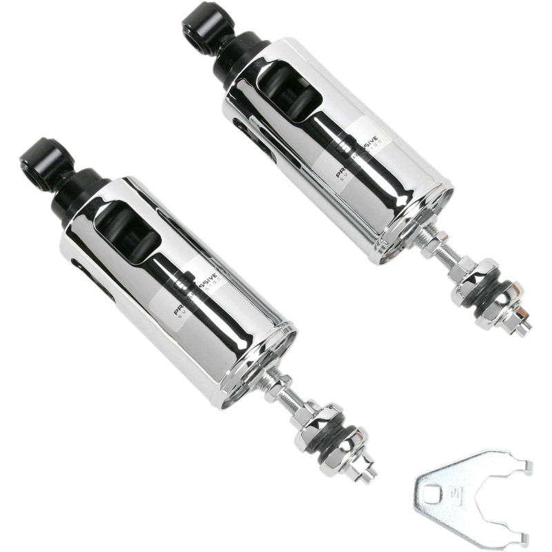 PROGRESSIVE 422 SERIES SHOCKS CHROME SOFTAILS 00-17